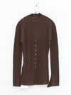 OUDE WAAG Fall/Winter 2025 Reversible Ribbed Wool Knit Top OW-OW-25AW-KT15W1BR440-KF Coffee Brown